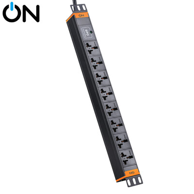 

ON HPD1810A 8-bit 10A universal hole with light switch PDU cabinet power socket can be customized high power pdu socket