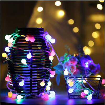 

10M 100LEDS EU Plug Christmas Tree Garland String Led Xmas Decoration Outdoor Ball Curtain Fairy Holiday Lights