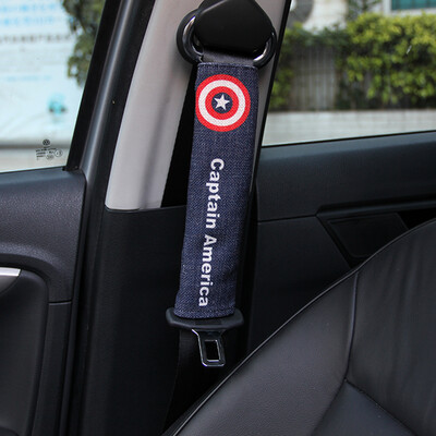 

Digalon car seat belt shoulder cover cute cartoon car interior decoration street fashion car supplies a single pack - Captain America
