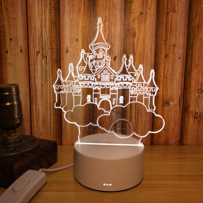 

Creative 3D table lamp than love night lamp Christmas birthday gift three-dimensional plug room bedroom bed simple modern