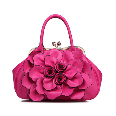 

Luxury brand lady flower handbags casual women's leather bag high quality women sweet lady fashion handbags