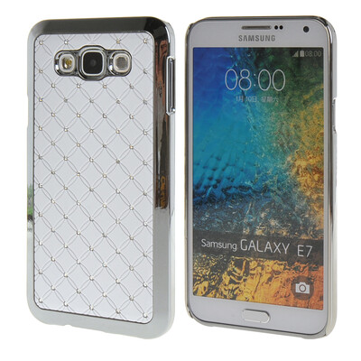 

MOONCASE Galsxy Е7 Футляр Роскошные Chrome горный хрусталь Bling Звезда задняя крышка чехол для Samsung Galsxy E7 Белый