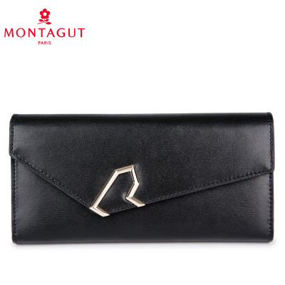 

Montagut MONTAGUT wallet female long clutch bag business fashion large capacity three fold wallet tide wild simple clutch bag R2322411023 pink