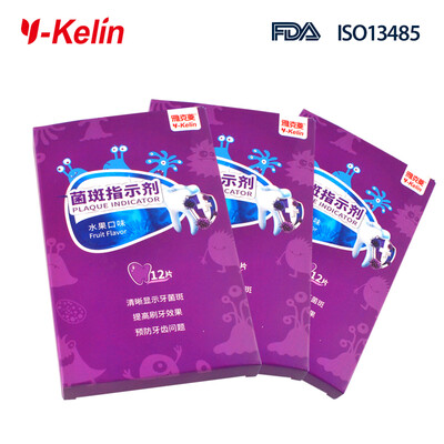

Y-kelin Dental Plaque Disclosing Tablet 72 Tabs 6 packs dental teeth plaque disclose dental tooth plaque indicator oral hygiene