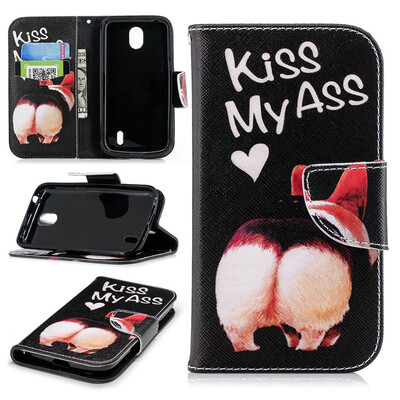 

BEFOSPEY Painting PU LeatherSoft TPU Card Slot Stand Wallet Case For Nokia 145"2018