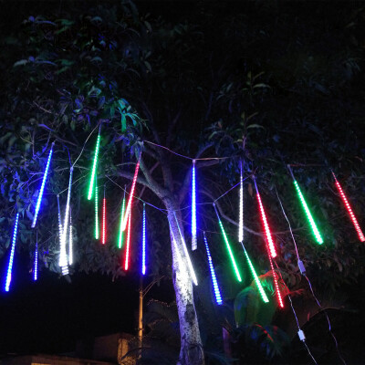 

JULELYS 20CM 8 Meteor Shower Rain Tube Outdoor LED Christmas Lights Wedding Garden String Lights Decoration Holiday Lighting