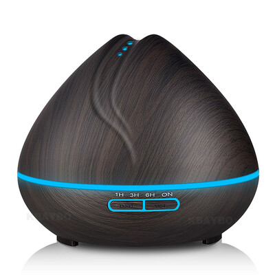 

KBAYBO 400ml Aroma Essential Oil Diffuser Ultrasonic Air Humidifier purifier with Wood Grain LED Lights for Office Home Bedroom