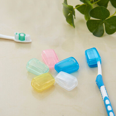 

Cntomlv 1set5pcs Portable Toothbrush Head Case Travel Hiking Camping Box Tube Toothbrushes Protector Protective Caps Health
