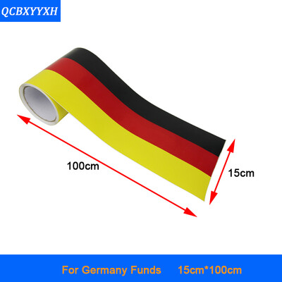 

15cm100cm German France Italy Flag 3 Colors Stripe Decal Bumper Car Body Stickers Auto Accessories