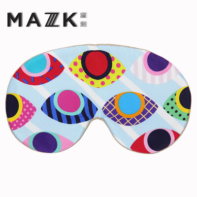 

Silk Eye Mask MAZZZKMAZK eyes wide open light block traveling lavender fashion fun sleep mask