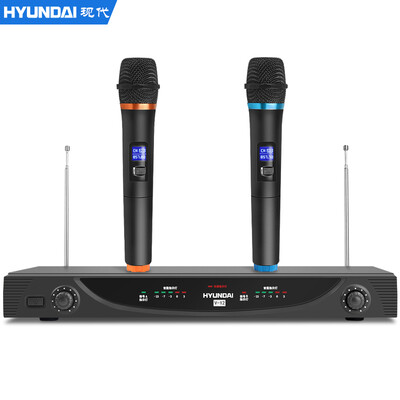 

Hyundai HYUNDAI V-12 wireless microphone one for two family KTV sound engineering conference host special microphone