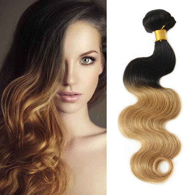 

Nami Hair Ombre Бразильская волна тела 4Pcs / lot T1B / 27 Смешанная длина 12 "-26" Расширения человеческих волос Свободная перевозка груза