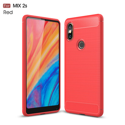 

Goowiiz Phone Case For Xiaomi Mi Mix 2Mix 2S Fashion Slim Carbon Fiber TPU Soft Silicone Prevent falling
