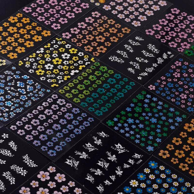 

50 Sheet Nail Art Stickers 3D Floral Design Beautiful Manicure Accessories V4R6
