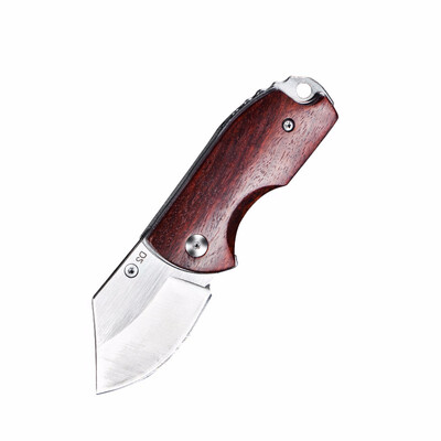 

CHACHEKA D2 Steel Folding Knife Red Sandalwood Handle Utility Pocket Knives Keychain Survival EDC Tool Hunting Camping Jackknife