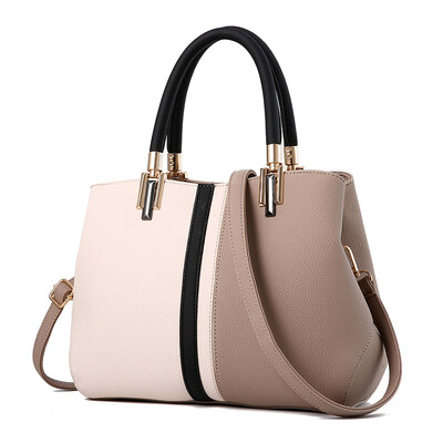 

Fashion Womens Handbag Simple Large Bags Contrast Color Shoulder Messenger Bag