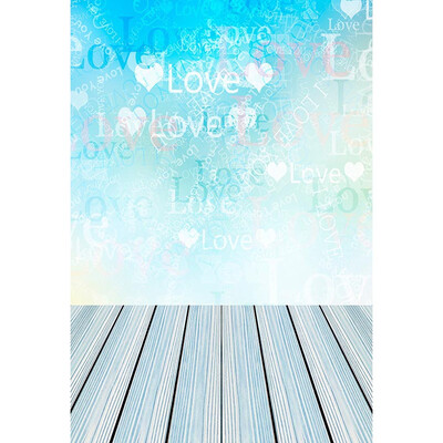 

Blue Love Photo Backdrop 57FT Vinyl Fabric Cloth Digital Printing Wedding photo Background S-3114