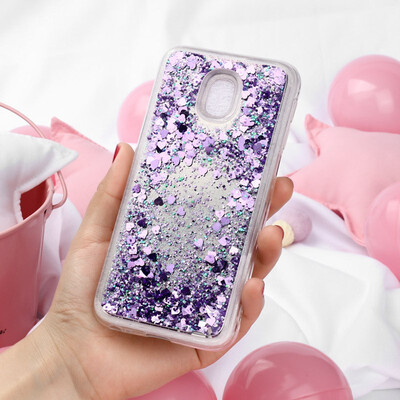 

Akabeila Cover for Samsung Galaxy J3 2017 EU Case Soft Mirror Dynamic Glitter Phone Protector Cover Shell J330 J330F