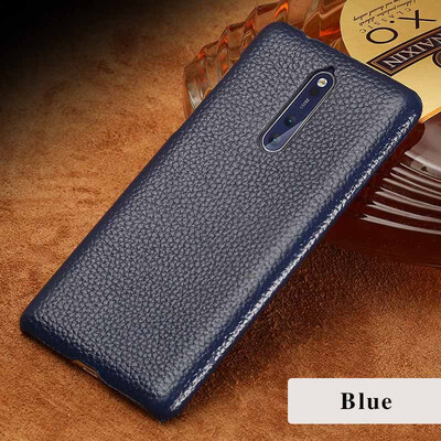 

Genuine Leather Phone Case For Nokia 6 8 Case Litchi Texture Back Cover