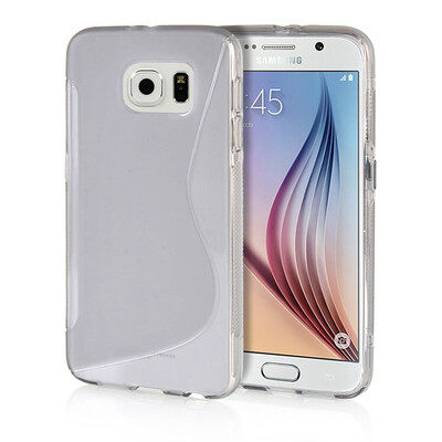 

MOONCASE S - Line Soft Flexible Silicone Gel TPU Skin Shell Back ЧЕХОЛ ДЛЯ Samsung Galaxy S6 Grey