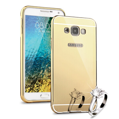 

MOONCASE Metal Frame Edge Mirror Back 2 in 1 Thin Case Cover for Samsung Galaxy E7