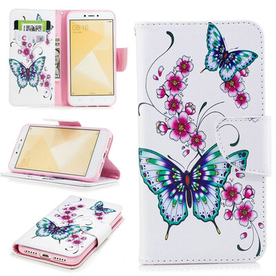 

BEFOSPEY Painting PU LeatherSoft TPU Card Slot Stand Wallet Case For Xiaomi Redmi 4X50"2017