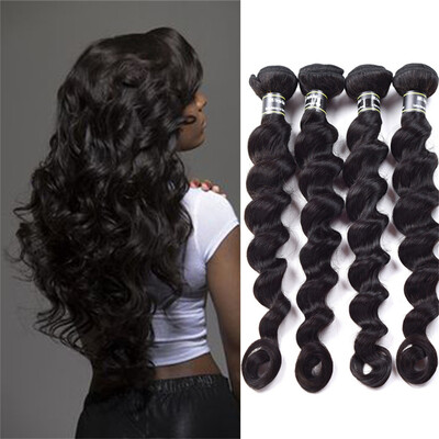 

Amazing Star Brazilian Loose Wave Virgin Hair 4 Bundles Loose Wave Human Hair Weave Soft&Silky Brazilian Loose Wave