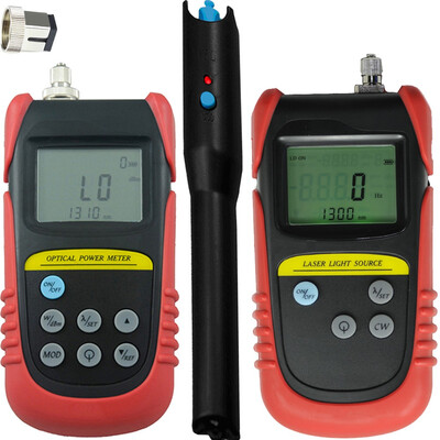 

Handheld Min Fiber Optical Power Meter-70dB to 6dB 850nm1300nm Wavelength Optical Laser Source 10mw Visual Fault Locator
