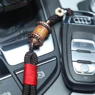 

Snowland impression car pendant car accessories Detian Buddhist alloy prayer wheel rearview mirror prayer wheel pendant