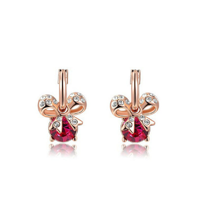 

Yoursfs® 18K Gold Plated Pink Crystal Bowknot Earrings Women's Fashion Jewelry