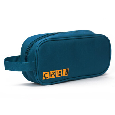 

Blue Orange LYCEEM Digital Storage Bag Waterproof Multi-function Data Cable Headset Charger Po Power Storage Bag Lightweight Symphony Navy Blue