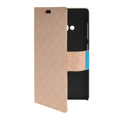 

MOONCASE Slim Leather Side Flip Wallet Card Slot Pouch with Kickstand Shell Back Case Cover for Nokia Lumia 535 Beige