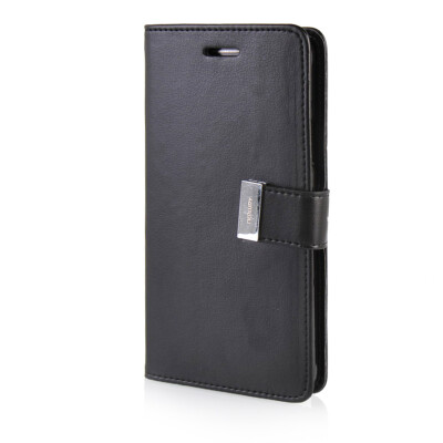 

MOONCASE Leather Side Flip Wallet Card Slot Pouch Stand Shell Back Case Cover for Samsung Galaxy Note 4 N9100 Black