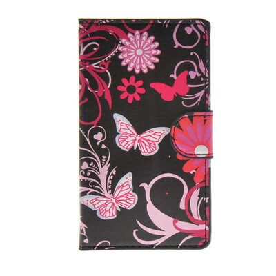 

MOONCASE Butterfly style Leather Side Flip Wallet Card Slot Stand Pouch ЧЕХОЛ ДЛЯ Microsoft Lumia 532