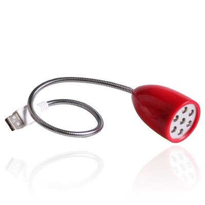 

красный гибкие USB с 7 главе цветок форму свет лампы для ноутбука, пк, ноутбука
