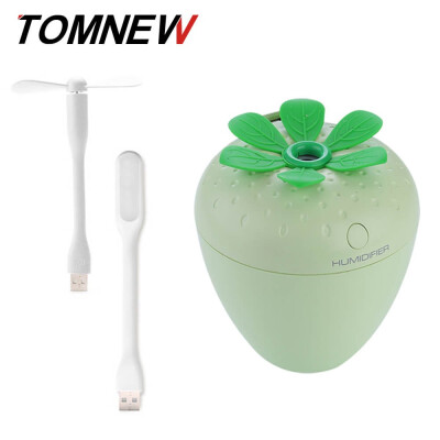 

TOMNEW 3 in 1 Mini Cool Mist Humidifier USB 180ML Ultrasonic Cute Diffuser LED Light with USB Fan&LED Lamp for Home or Car