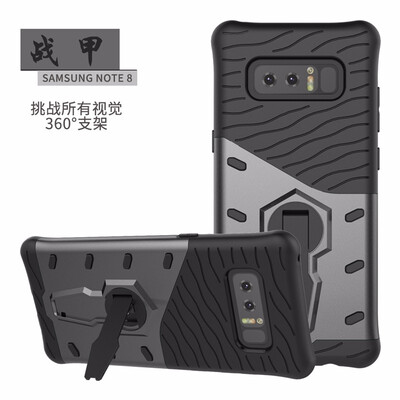

Goowiiz Phone Case For Samsung Galaxy Note 7Note 8 Luxury Armor TPUPC Silicone Hard Bracket Prevent falling