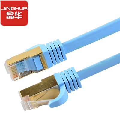 

Jinghua JH 2517 six types of flat twisted pair cable CAT6 cable high speed stability does not drop router computer cable blue 3 meters