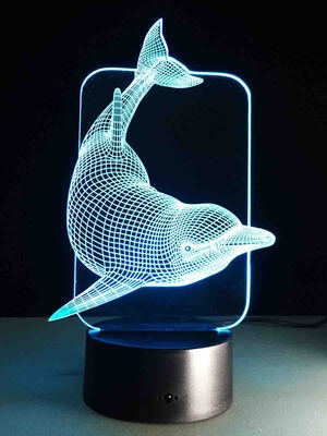 

AINA red blue&purple dolphin night light