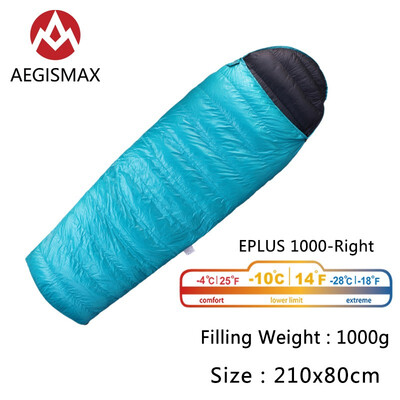 

AEGISMAX Outdoor Camping EPLUS Series Goose Down Envelope Adult Nylon Three-Season Down Lengthened Sleeping Bag