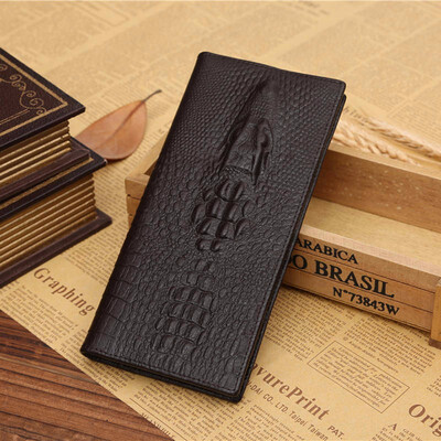 

Wallet Long Crocodile Cell Phone Pocket Interior Zipper Pocket Photo Holder Card Holder