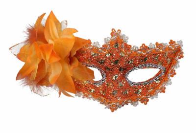 

FANLUS Masquerade Mask for Women Mardi Gras Mask with Flower White Lace hollow out princess mask