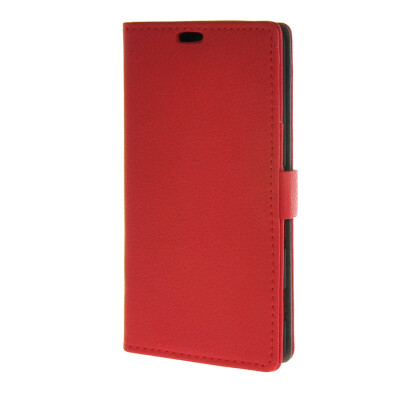 

MOONCASE Litch Skin Leather Card Slot Wallet Bracket Back чехол для Sony Xperia C4 Red