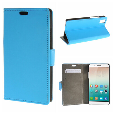 

MOONCASE Case for Huawei Honor 7i Premium PU Flip Leather Wallet Card Holder Bracket Back Pouch Case Cover Blue 01