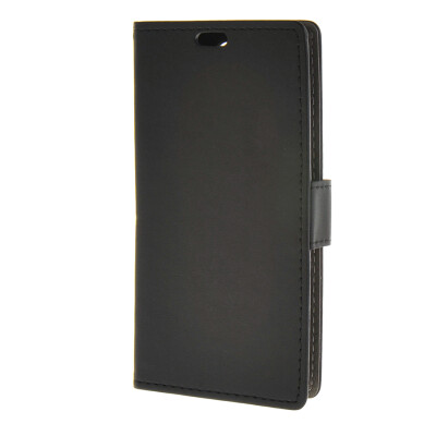 

MOONCASE Simple style Leather Wallet Flip Card Stand Back Case Cover for LG MAGNA Black