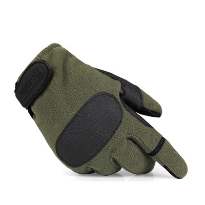 

Men Outdoor Riding Hiking Training Cycling Leather Full Finger Winter Gloves