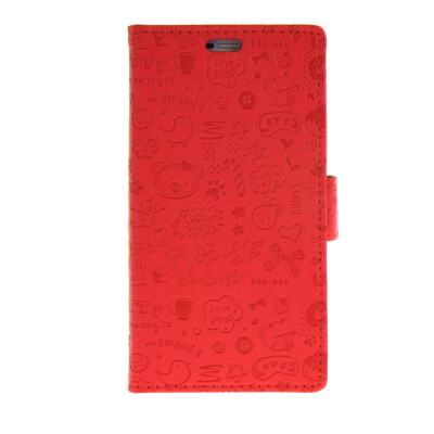 

MOONCASE Cute Little Witch Leather Side Flip Wallet Card Holder Stand Pouch Case Cover for Huawei Ascend P8 Red