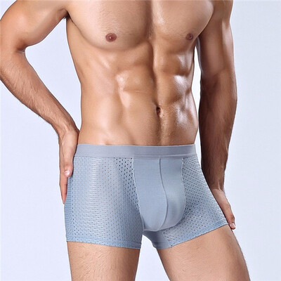 

Ice Silk Mens Boxer Shorts Super Breathable Mesh Men Underwear