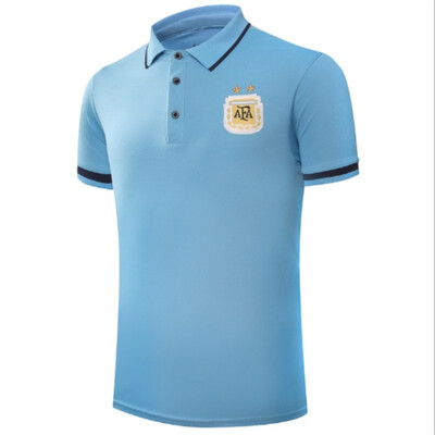 

Russia World Cup 2018 Sports Soccer Polo Shirt Summer New National Polo Shirt French Team Navy Blue T-shirt