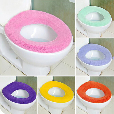 

Cntomlv 1pc Bathroom Warmer WC Toilet Seat Cover Pedestal Pan Cushion Pads Lycra Use In O-shaped Flush Comfortable Toilet Random